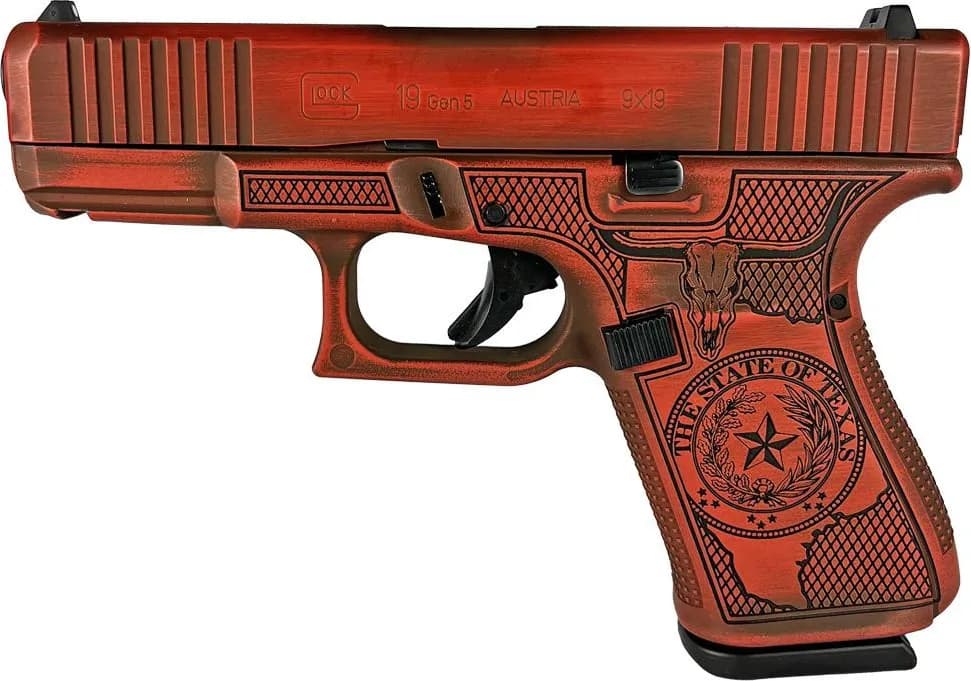 Glock 19 G5 Custom "Texas Orange" — image 2