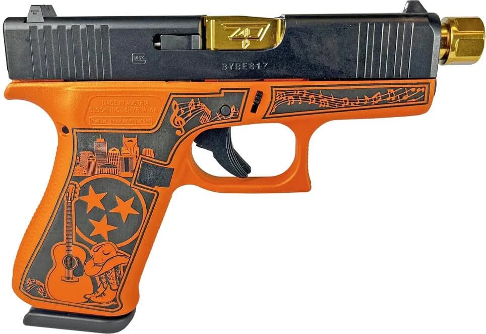 Glock 43x Custom "Tennessee Orange w/ Gold Barrel"