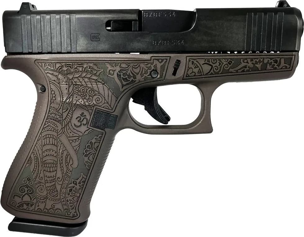 Glock 43x Custom "Vortex Bronze Elephant Engraved"