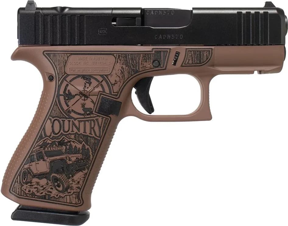 Glock 43x Custom Country Bourbon Grips