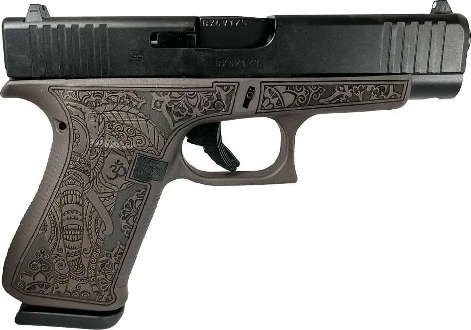 Glock Vortex Bronze Elephant Engraved"