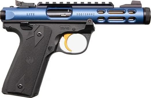 Ruger Mark IV 22/45 Lite Blue w/ Gold Trigger