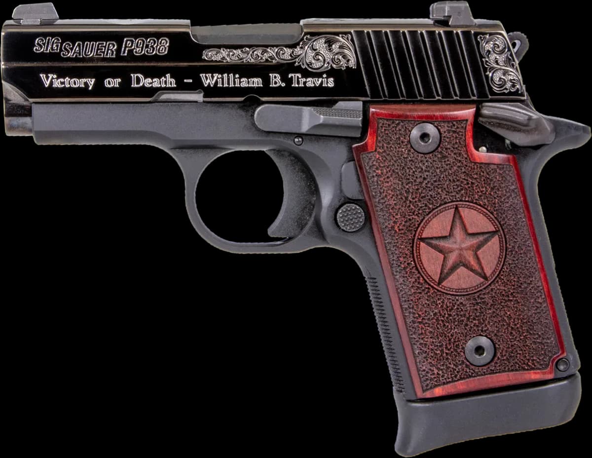 Sig Sauer P938 Texas Engraved Silver